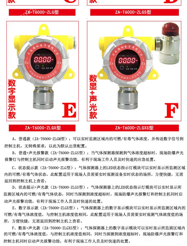 可燃有害氣體報警器配聲光報警器