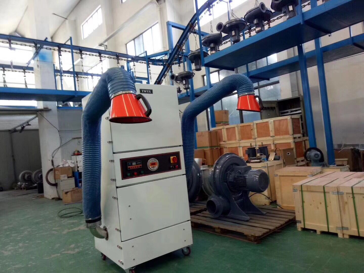 厂家磨床吸尘器 0.75kw磨床粉尘除尘器 JC-750-2砂轮机打磨集尘器 机床铝屑粉尘吸尘器移动式示例图10
