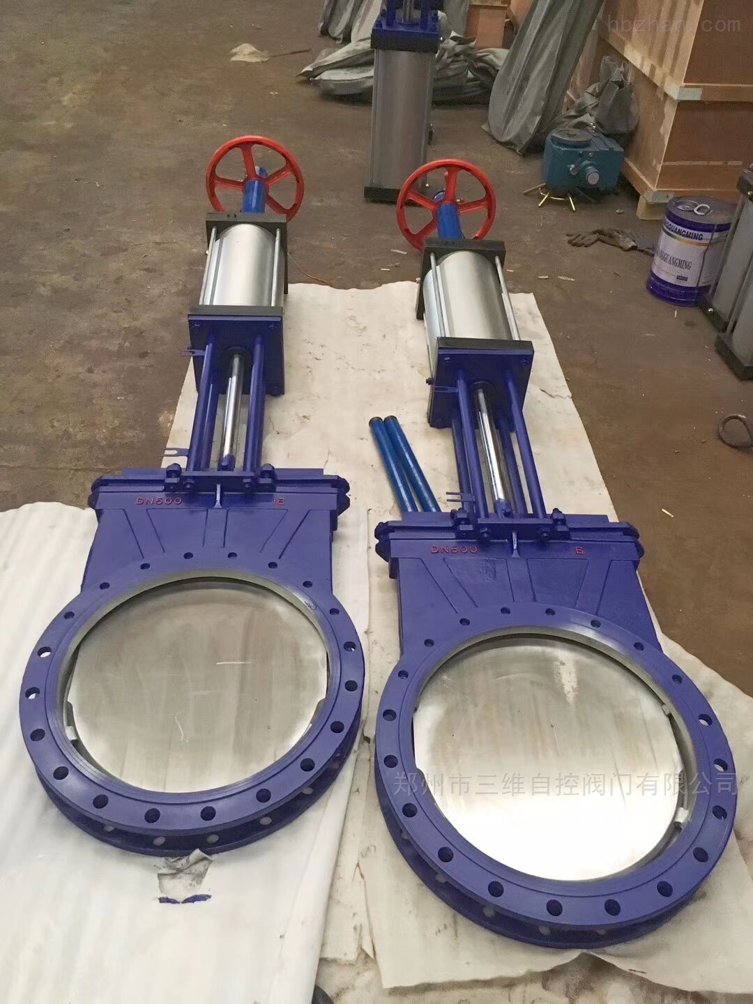 pz6sp73h-手动带气动刀闸阀-郑州市三维自控阀门有限公司