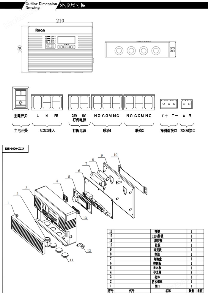 RBK-6000-ZL1N型氣體報(bào)警控制器